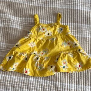 Yellow Floral Tiered Ruffle Cami Shirt